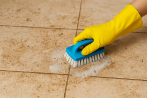 Sparkling kitchen floor after Professional Tile Cleaning Melbourne