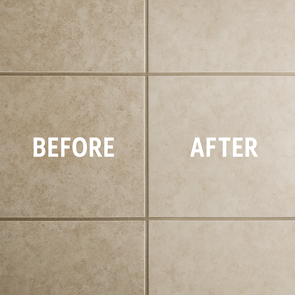 Tile cleaning West Palm Beach before and after showing sparkling clean floors.